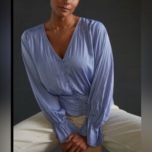 Anthropologie Puff-sleeve blouse